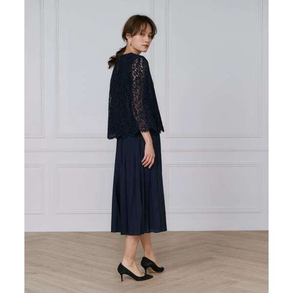 イネド（INED）/《大きいサイズ》シフォンプリーツスカート