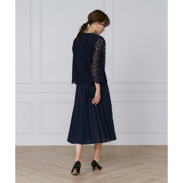 イネド（INED）/《大きいサイズ》シフォンプリーツスカート