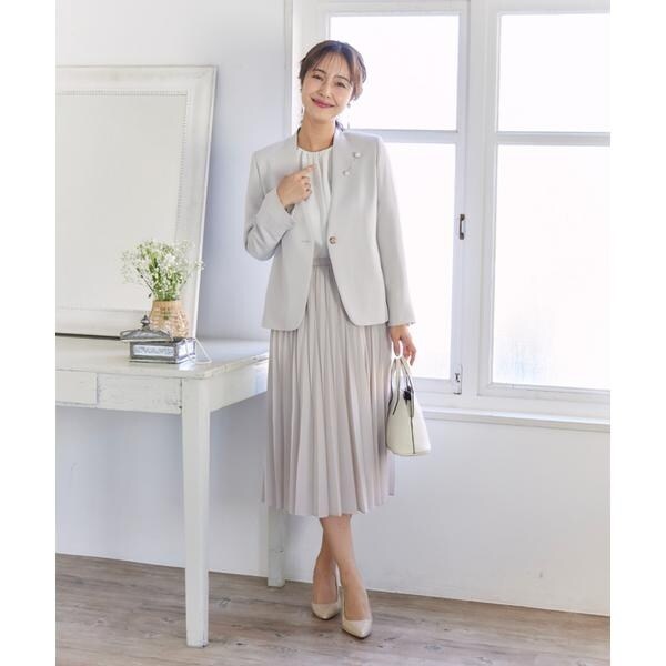 イネド（INED）/《大きいサイズ》シフォンプリーツスカート