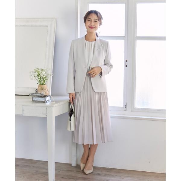 イネド（INED）/《大きいサイズ》シフォンプリーツスカート