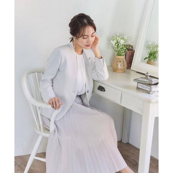 イネド（INED）/《大きいサイズ》シフォンプリーツスカート