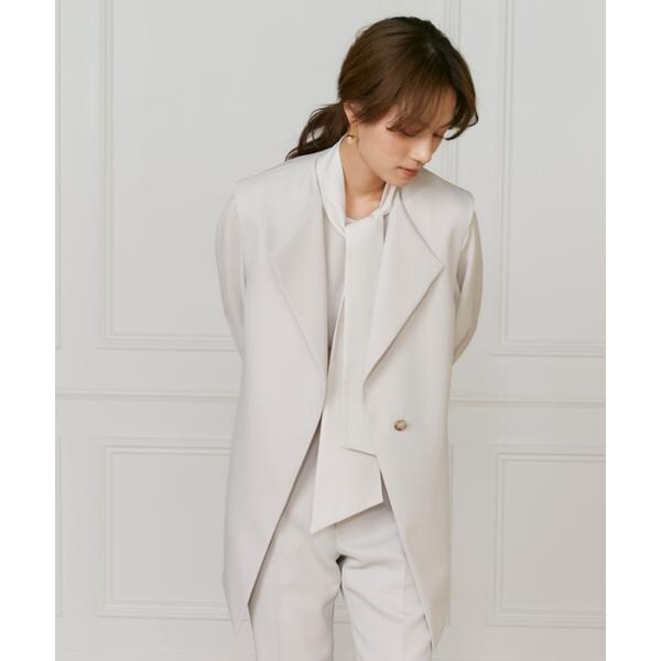 イネド（INED）/《大きいサイズ》【マルチWAYセットアップ】ジレ