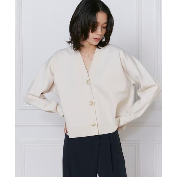 イネド（INED）/《大きいサイズ》スムースカーディガン