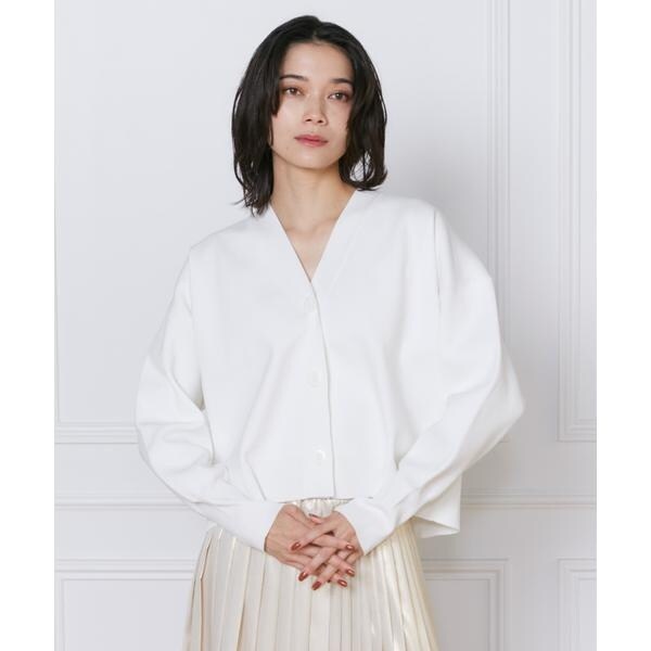 イネド（INED）/《大きいサイズ》スムースカーディガン