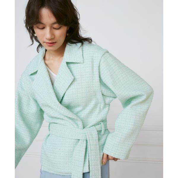 イネド（INED）/ツイードショートコート《la veille by SUPERIOR CLOSET》