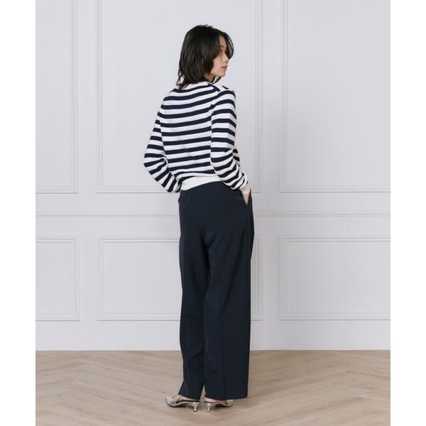 イネド（INED）/《大きいサイズ》ボーダー柄カーディガン