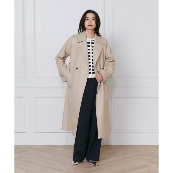 イネド（INED）/《大きいサイズ》ボーダー柄カーディガン