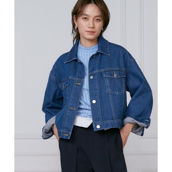 イネド（INED）/《大きいサイズ》デニムジャケット