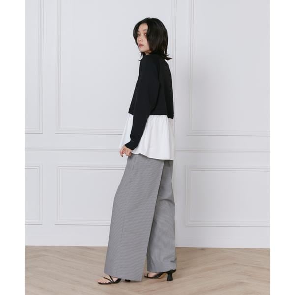 イネド（INED）/《大きいサイズ》美脚ワイドパンツ