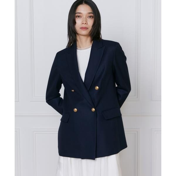 イネド（INED）/《大きいサイズ》ダブルブレストジャケット