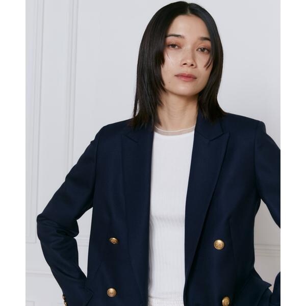 イネド（INED）/《大きいサイズ》ダブルブレストジャケット