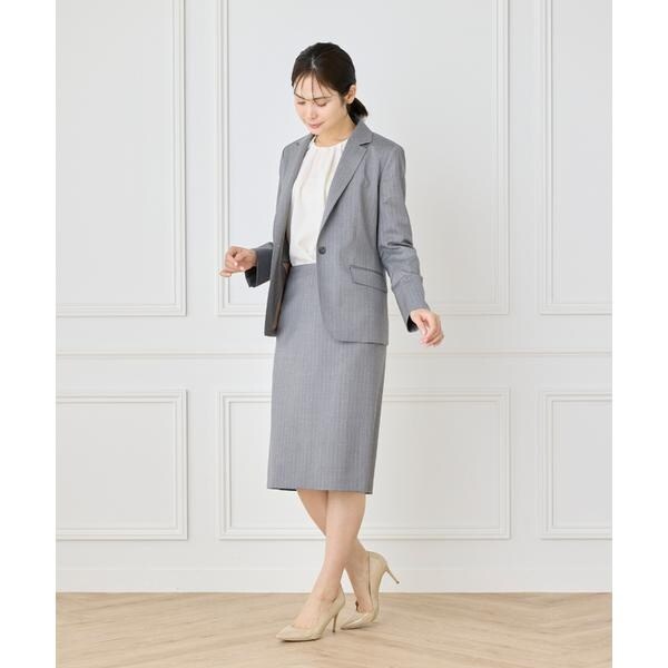 イネド（INED）/《大きいサイズ》【セットアップ対応】ペンシルスカート《CERRUTI》