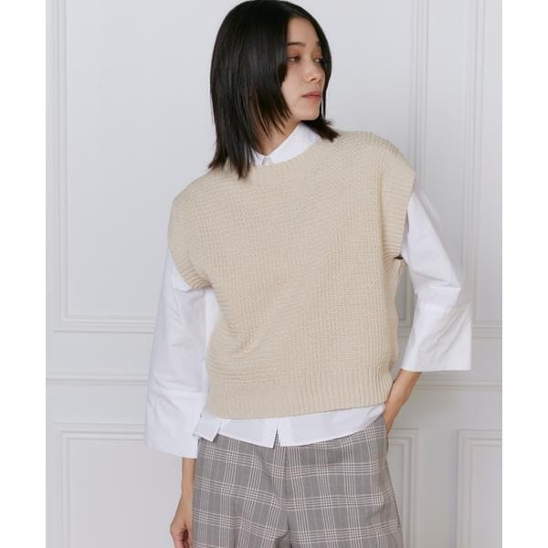 イネド（INED）/ノースリーブプルオーバーニット　《YVON》