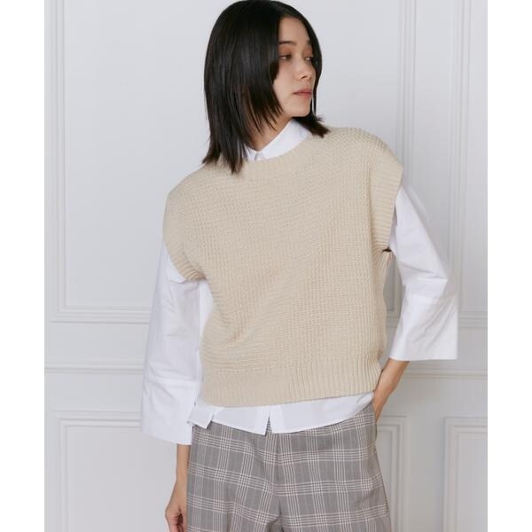 イネド（INED）/ノースリーブプルオーバーニット　《YVON》