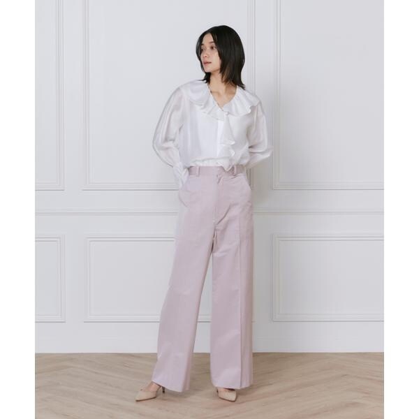 イネド（INED）/《大きいサイズ》サテンベイカーパンツ