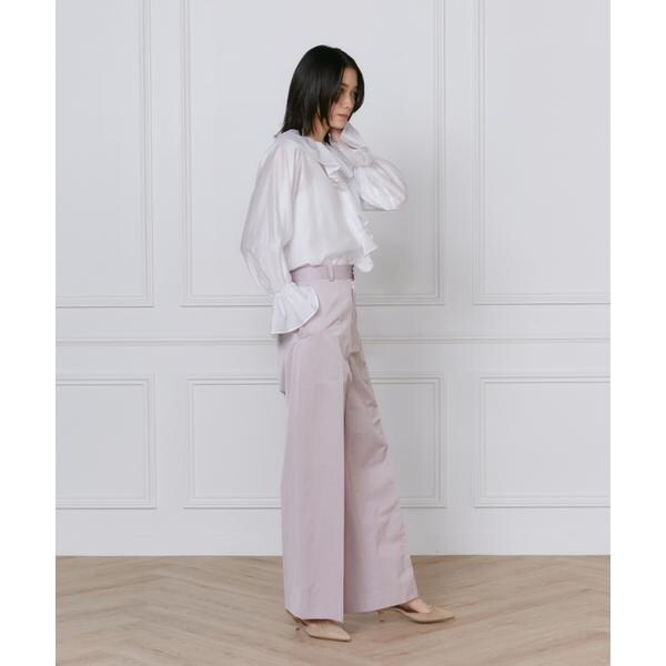 イネド（INED）/《大きいサイズ》サテンベイカーパンツ