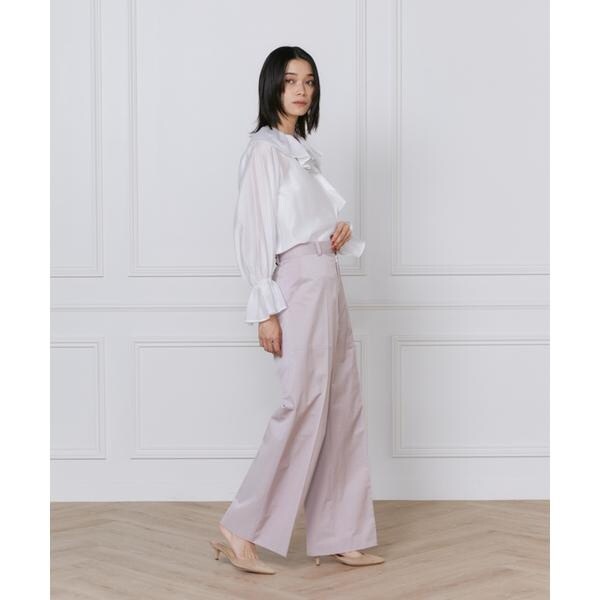 イネド（INED）/《大きいサイズ》サテンベイカーパンツ