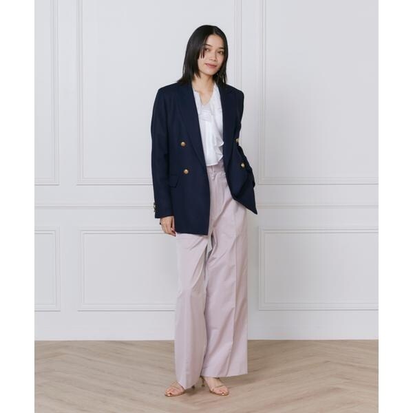 イネド（INED）/《大きいサイズ》サテンベイカーパンツ