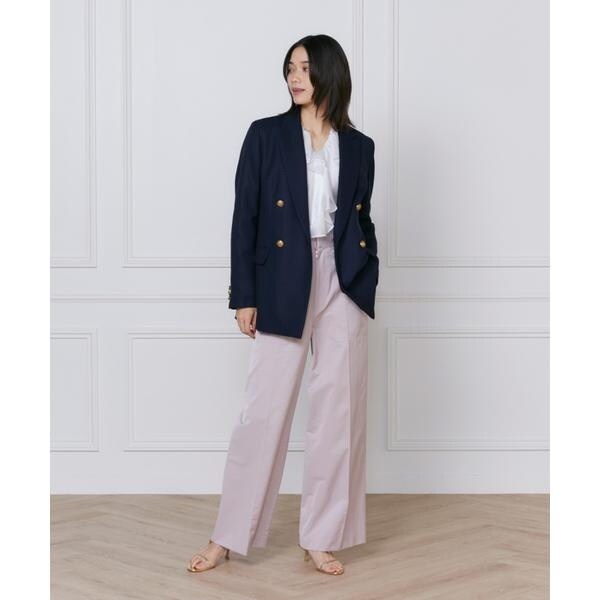 イネド（INED）/《大きいサイズ》サテンベイカーパンツ