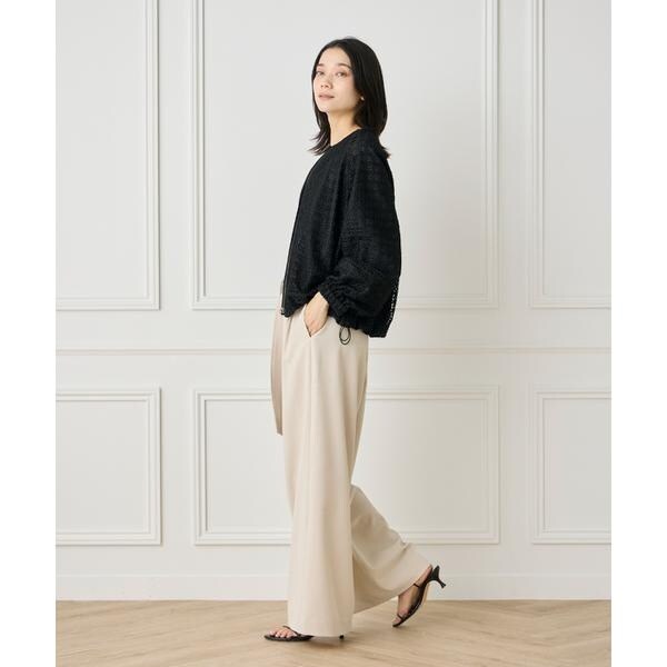 イネド（INED）/《大きいサイズ》ベルテッドパンツ