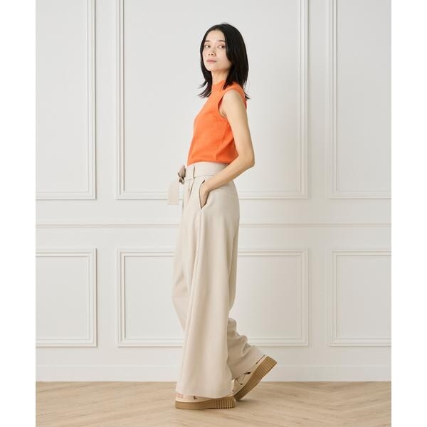 イネド（INED）/《大きいサイズ》ベルテッドパンツ