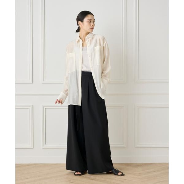 イネド（INED）/《大きいサイズ》ベルテッドパンツ