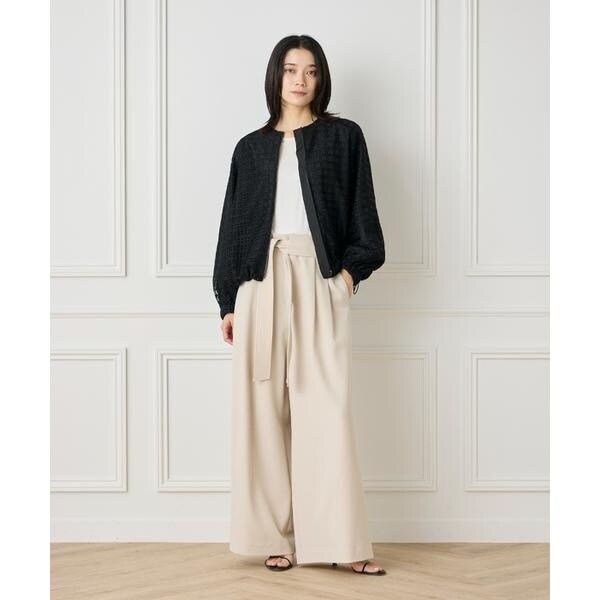 イネド（INED）/《大きいサイズ》ベルテッドパンツ