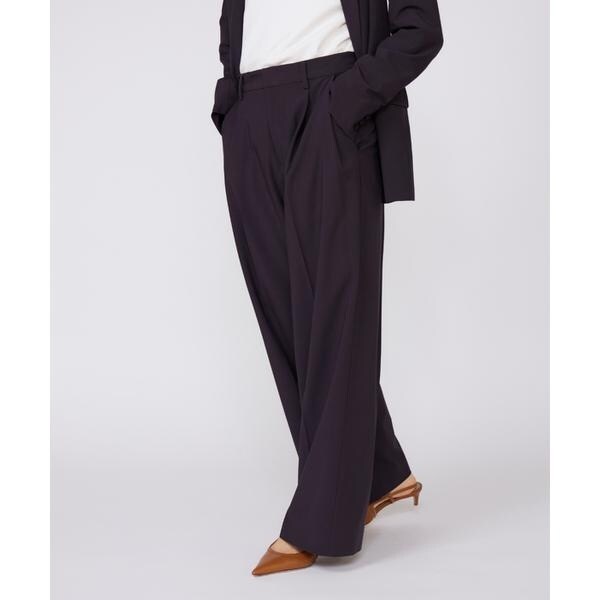 イネド（INED）/《大きいサイズ》TRストレッチツータックワイドパンツ