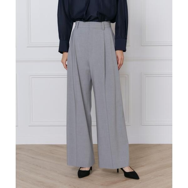 イネド（INED）/《大きいサイズ》TRストレッチツータックワイドパンツ