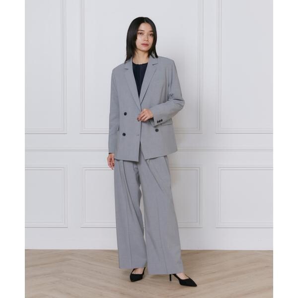 イネド（INED）/《大きいサイズ》TRストレッチツータックワイドパンツ