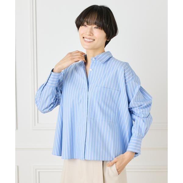 イネド（INED）/《大きいサイズ》バックフレアシャツ