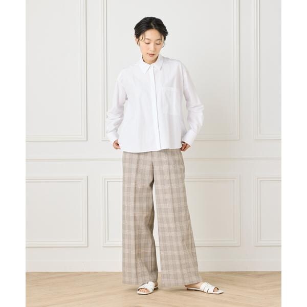 イネド（INED）/《大きいサイズ》バックフレアシャツ