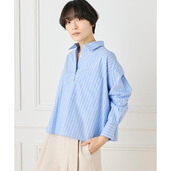 イネド（INED）/《大きいサイズ》バックフレアシャツ