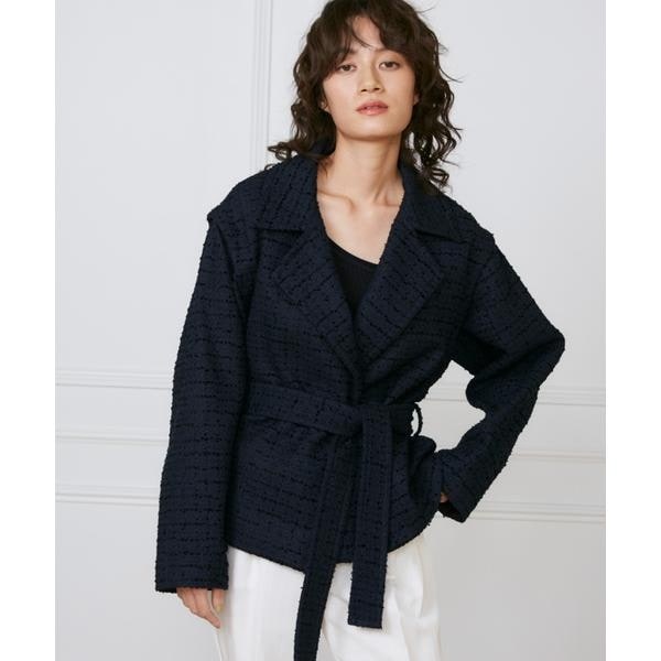 イネド（INED）/《大きいサイズ》ショートコート《la veille by SUPERIOR CLOSET》