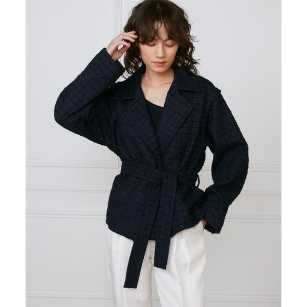 イネド（INED）/《大きいサイズ》ショートコート《la veille by SUPERIOR CLOSET》