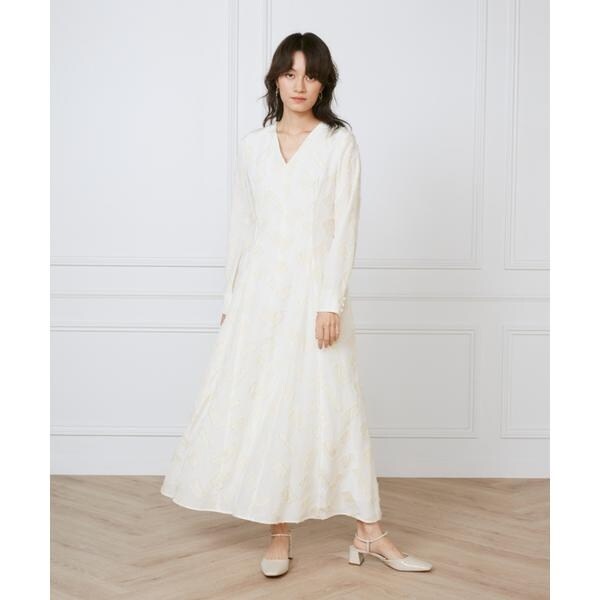 イネド（INED）/《大きいサイズ》ミディ丈ワンピース　《la veille by SUPERIOR CLOSET》