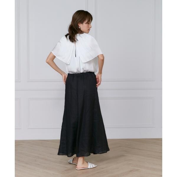イネド（INED）/《大きいサイズ》リネンバイヤススカート
