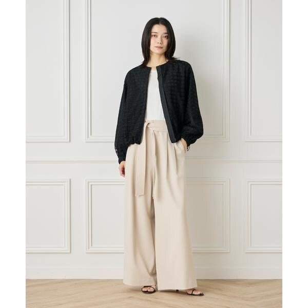 イネド（INED）/《大きいサイズ》ラグランレースブルゾン