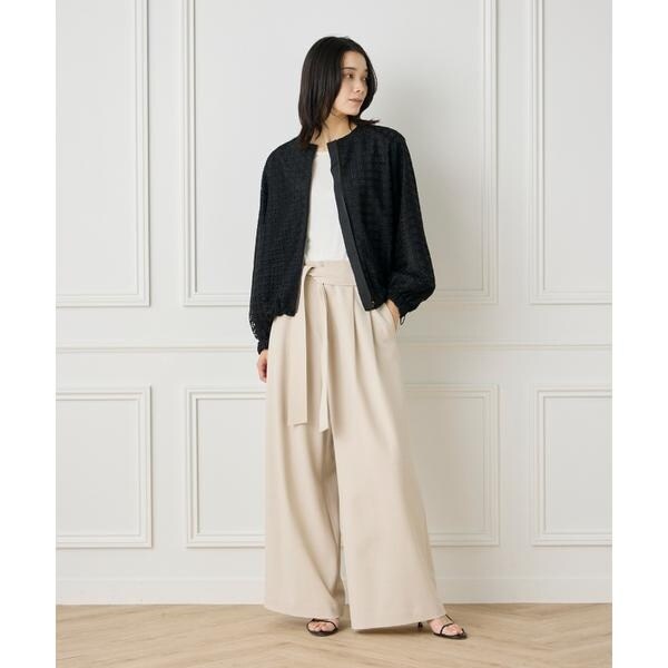 イネド（INED）/《大きいサイズ》ラグランレースブルゾン