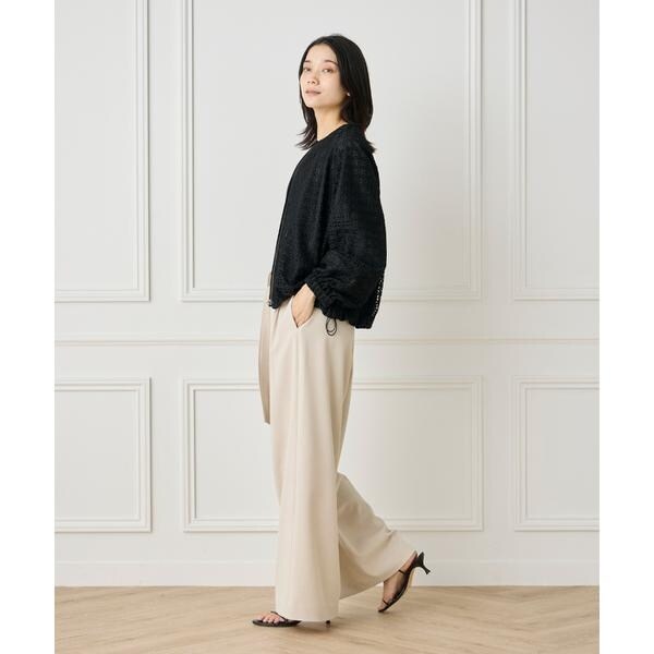 イネド（INED）/《大きいサイズ》ラグランレースブルゾン