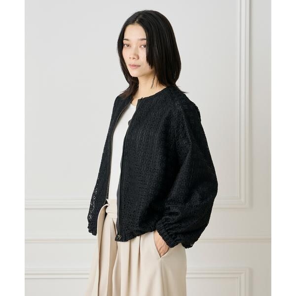 イネド（INED）/《大きいサイズ》ラグランレースブルゾン