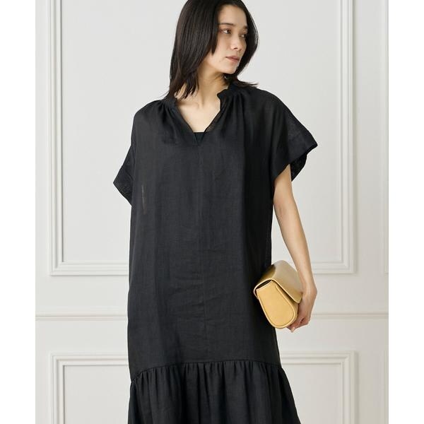 イネド（INED）/リネンギャザーデザインワンピース