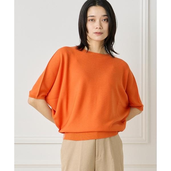 イネド（INED）/《大きいサイズ》5分袖ドルマンスリーブニット《Cuoo》