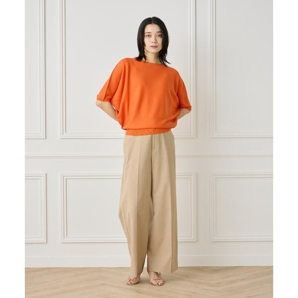 イネド（INED）/《大きいサイズ》5分袖ドルマンスリーブニット《Cuoo》