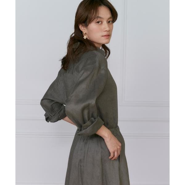 イネド（INED）/《大きいサイズ》リネンレギュラーカラーシャツ