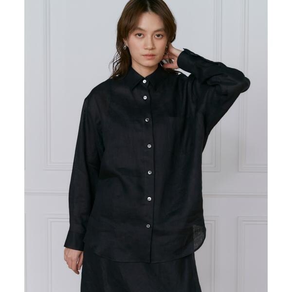 イネド（INED）/《大きいサイズ》リネンレギュラーカラーシャツ