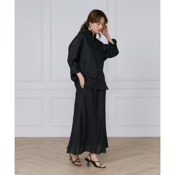 イネド（INED）/《大きいサイズ》リネンレギュラーカラーシャツ