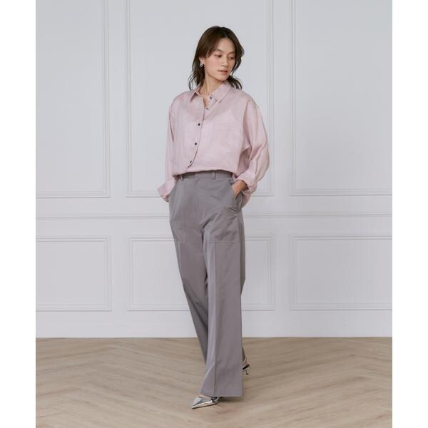 イネド（INED）/《大きいサイズ》リネンレギュラーカラーシャツ