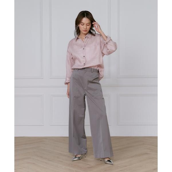 イネド（INED）/《大きいサイズ》リネンレギュラーカラーシャツ