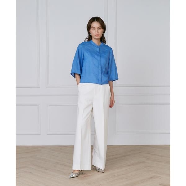 イネド（INED）/《大きいサイズ》リネンコクーンスリーブブラウス